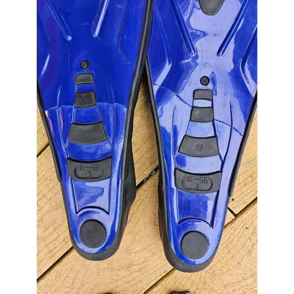US DIVERS Proflex 95 Blue Fins/Flippers Sz L 11 - Picture 5 of 5